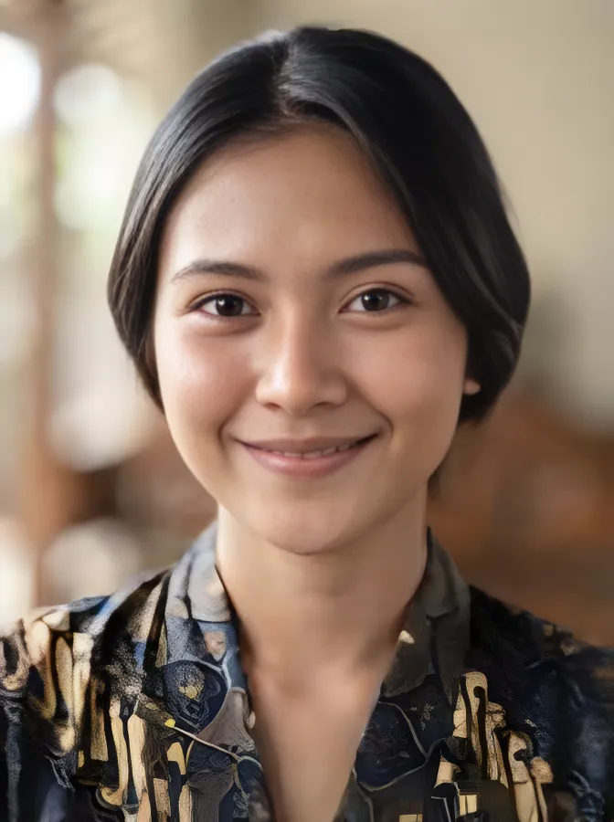 Foto wajah sesudah diproses Sulap Foto, lebih tajam